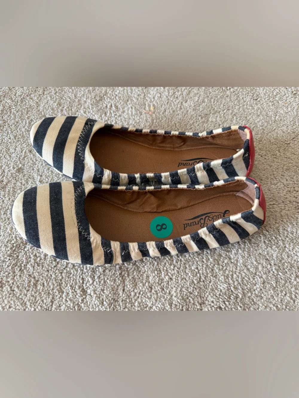 Lucky Brand Red White and Blue Flats Size 8